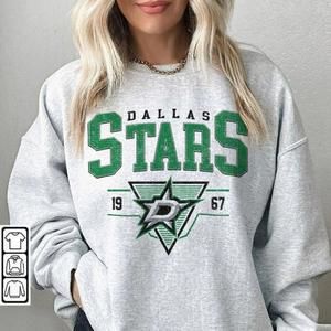 90s Dallas Stars Pullover Crewneck Sweatshirt
